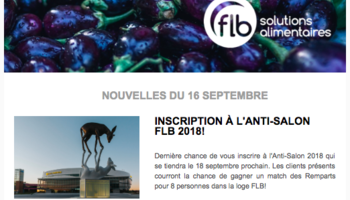 Infolettre du 16 septembre