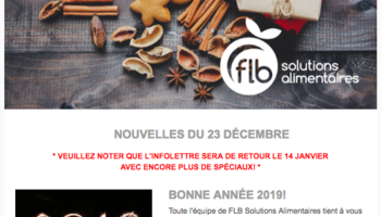 Infolettre 23 décembre