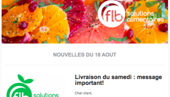 Cette semaine : livraison du samedi et produits Highliner!